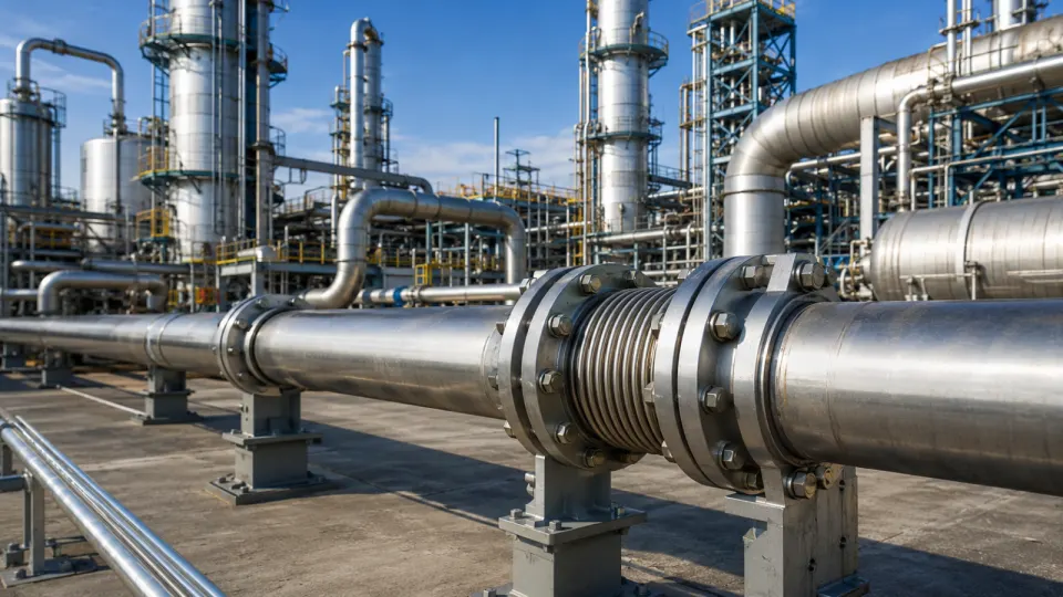 Petrochemical processing facility and industrial piping